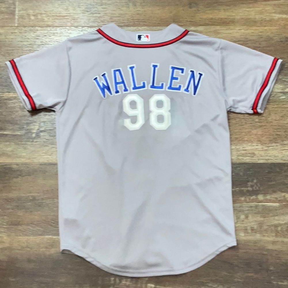 Morgan Wallen "98" Braves Stitched Baseball Jersey - Adult Small (Minor Flaw)